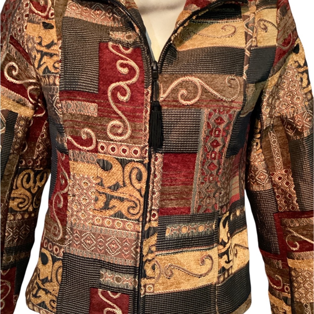 Renaissance Vintage Elegant Patchwork Women's Bla… - image 7